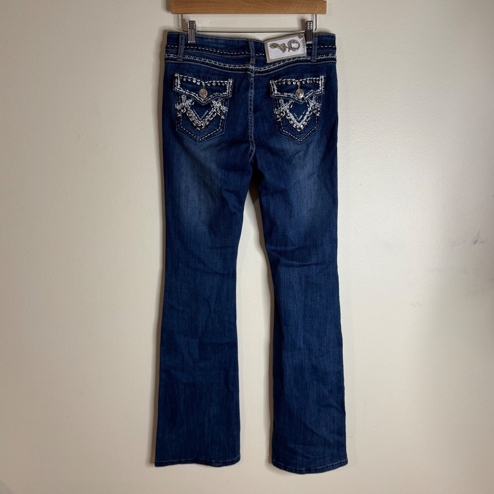 Virgin Only Women's Embellished Bootcut Jeans Dark Wash Size 9/30 western rodeo